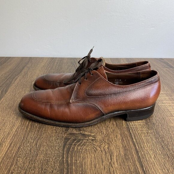 Florsheim Derby Dress Shoes Men\'s 11B Apron Toe Lace Up Brown Cherry Leather main image 4